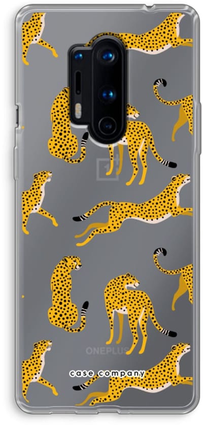Case Company® - Hoesje geschikt voor OnePlus 8 Pro hoesje - Luipaard - Soft Cover Telefoonhoesje - Bescherming aan alle Kanten en Schermrand