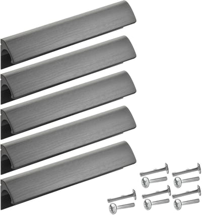 SOTECH 5 stuks Greeplijsten Blackline ELEGANCE Aluminium BA 128 mm zwart mat geanodiseerd L: 148 mm Meubelgreep dekt oude boorgaten af