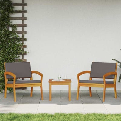 vidaXL - Tuinstoel - 2 - st - Olie - Natuurlijk - Massief - Acacia - Hout