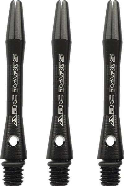 ABC Darts - Dart Shafts - Aluminium Zwart - Short - 3 Sets (9 stuk)
