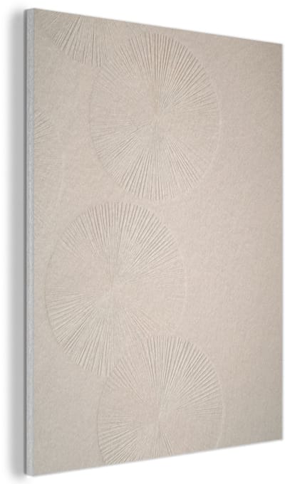 Akoestisch wandpaneel 30x40 cm - Vilt schilderij Japandi - Beige - Modern - Akoestische panelen - Geluidsdempende wanddecoratie - Geluidsisolatie woonkamer - Muurdecoratie geluidspanelen