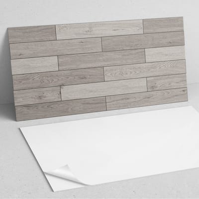 Coloray Wandpanelen Zelfklevend - Planken in houttint PVC Wandpaneel - 100 cm x 50 cm - Grijs Wandbekleding Zelfklevend - 1 stuk - Texturen Wandpanelen Zelfklevend - Wandpanelen Keuken - Wandpaneel Badkamer