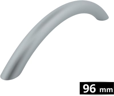Beugelgreep rond 96mm Aluminium mat - Handgreep kast Chicago - Greepjes - Handgreep - Handgrepen keukenkastjes - Handvatten - Meubelgreep Aluminium - Handgrepen voor deurtjes