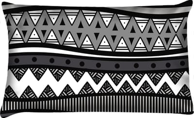 Sierkussen Home&Garden zwart grijs wit 40x60cm all weather patroon L