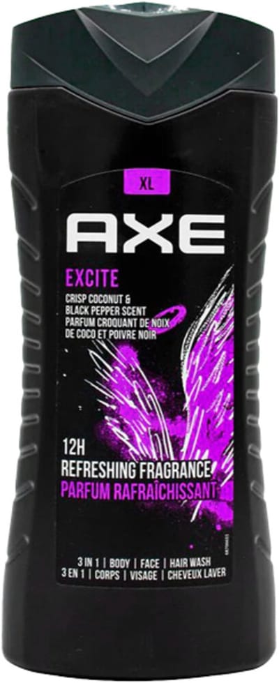 Axe 3in1 Douchegel Excite - 12 x 400 ml - Voordeelverpakking
