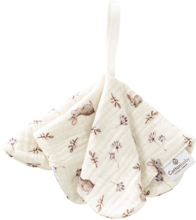 Cottonbaby Cottonsoft Speendoekje – rabbits – Zacht, Wasbaar & Duurzaam – Geschikt voor Speen – 20x20 cm