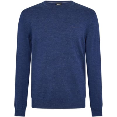 Boss Heren Crew Neck Regular Sweatshirt met lange mouwen (Medium Blauw)
