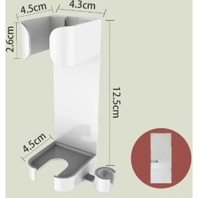 Krultang, stijltang, krulbeugel, wandgemonteerde föhn, organizer voor badkameraccessoires white