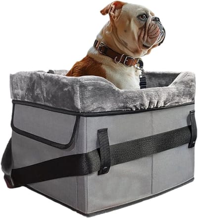 Draagbare huisdiermat - Autostoel huisdier - Veilig reizen - Verhoogd zitcomfort - 39 x 33 x 7 cm - Grijs