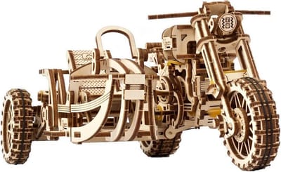 UGEARS Houten 3D Model - Motorfiets Scrambler UGR-10