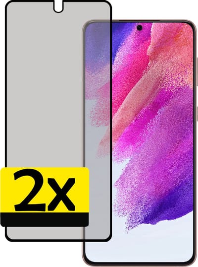 Screenprotector - Geschikt voor Samsung Galaxy S21 FE - 2 Stuks - Privacy Filter - Beschermglas - Gehard Glas - Tempered Glass - Screen Protector