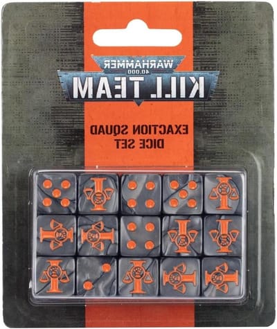 Dobbelstenen Set - Spel dobbelstenen - Tafelspel - Adeptus Arbites Symbool - 16 mm - Zwart