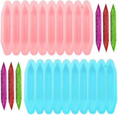 Dailygoods- Krijtmallen 2 Stuks - Siliconen Mallen - 3D Vorm - Dubbele Holte - Gesmolten Krijt - Recycling Materiaal