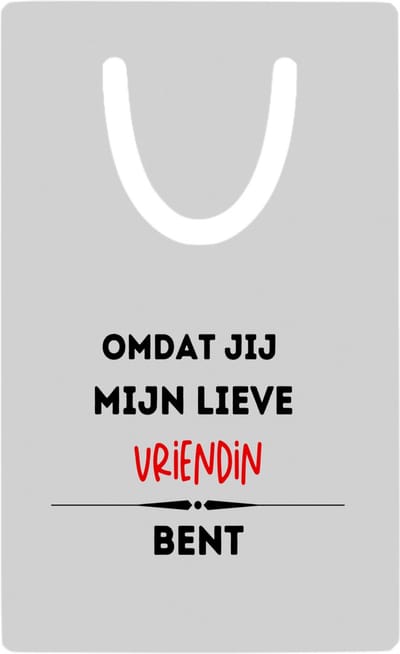 Hacebo® - omdat jij mijn lieve vriendin bent metalen boekenlegger - Vriend/vriendin - de liefste vriendin - valentijnsdag - verjaardag - cadeautje voor vriendin - kado - geschenk Bladwijzer boekenleggers - 7.6 cm x 5cm