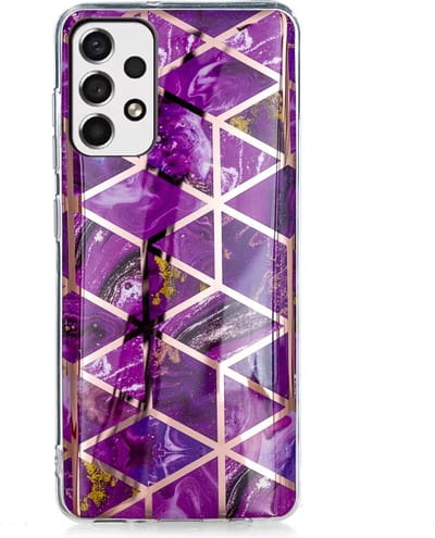 Coverup Hoesje - Geschikt voor Samsung Galaxy A33 Hoesje - Coverup Marble Design TPU Back Cover - Violet