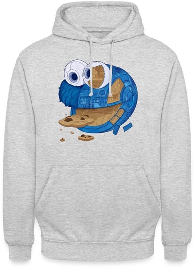 Sesamstraat Koekiemonster Machine Hoodie Unisex