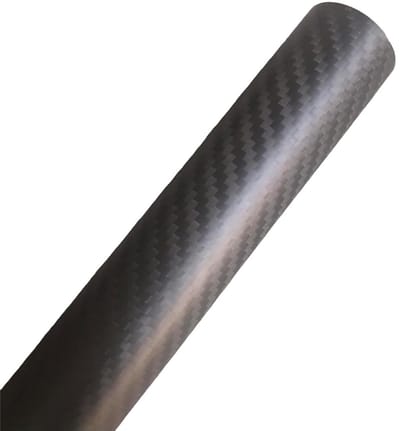 Koolstofvezelbuis - Hoge module buis - Industriële toepassingen - UV en corrosiebestendig - 100 cm lengte - Zwart