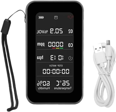 Luchtkwaliteitsdetector - Milieumeter Vochtigheidsmeter - Milieu Bewustzijn - Multifunctionele Sensing - 110 mm - Wit