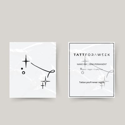 Tijdelijke tattoo gemini sterren | Neptattoo volwassenen | Tijdelijke tattoo voor volwassenen | Temporary tattoo | Plaktattoos voor volwassenen | Neptattoos | Probeer zorgeloos een tattoo | tattforaweek
