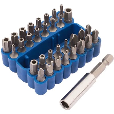 draper veiligheidsbitset 33 stuks vierkant 1/4 torx btr plat kruisvormig voor auto motor scooter quad