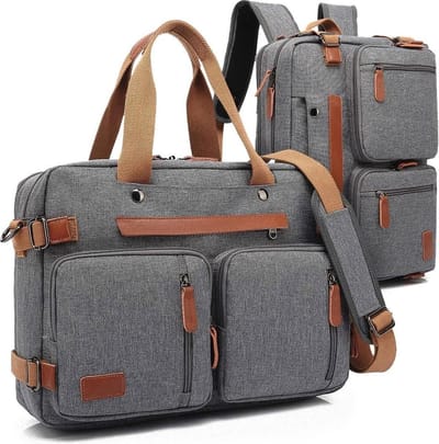 Laptoptas Rugtas - Schoudertas Aktetas - Veilig Vervoer - 2-in-1 Model - 28 x 37 x 8 cm - Zwart