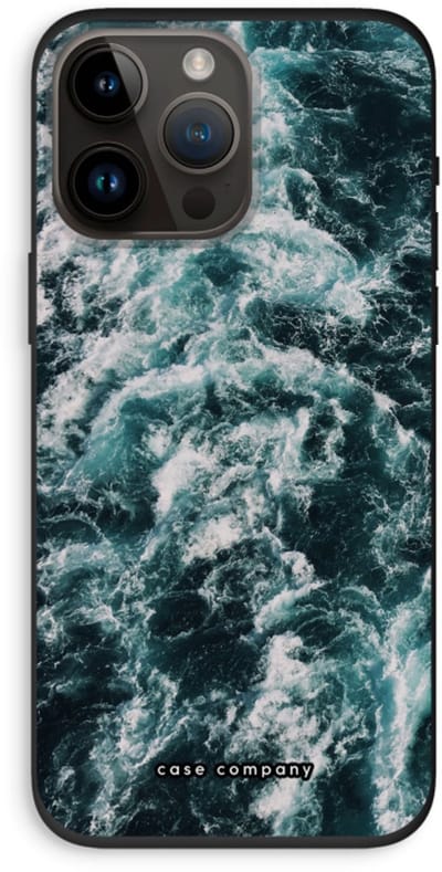 Case Company® - Hoesje geschikt voor iPhone 14 Pro Max hoesje - Zee golf - Biologisch Afbreekbaar Telefoonhoesje - Bescherming alle Kanten en Schermrand