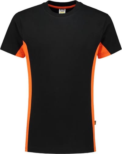 Tricorp T-shirt Bicolor 102004 Zwart / Oranje - Maat 3XL