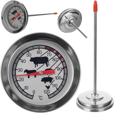 Vleesthermometer Calle 14,5 cm staal