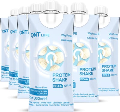 QNT Delicious Whey Protein Shake 12x330ml Vanilla.