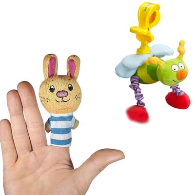 Busy Pals Pluche Hanger met trilfunctie (Groen) 21 cm