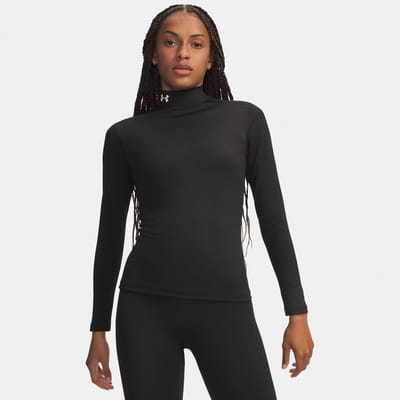 Under Armour Coldgear Mock T-shirt Met Lange Mouwen Zwart L Vrouw