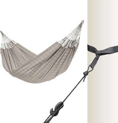 Kingsize hangmat voor binnen en buiten met bevestiging - Handgemaakt in Colombia