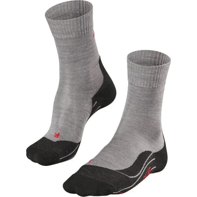 FALKE TK5 anti-blaar dun wol functioneel materiaal wandelsokken dames grijs - maat 35-36