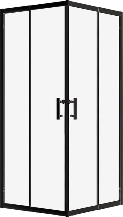 Bad Land HELA douchecabine vierkant zwart 80 x 80 x 190 cm helder glas