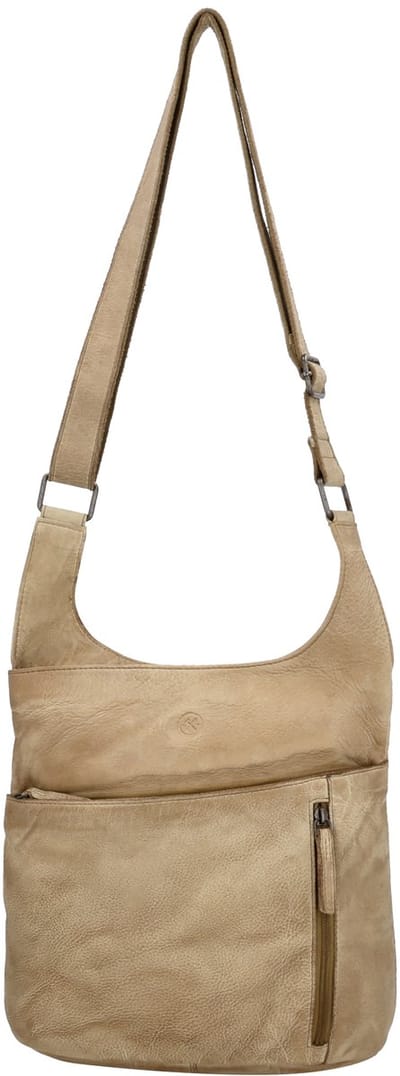 Hide & Stitches Paint Rock Schoudertas - Crossbody - Leer - Leren Dames Tas - Zand