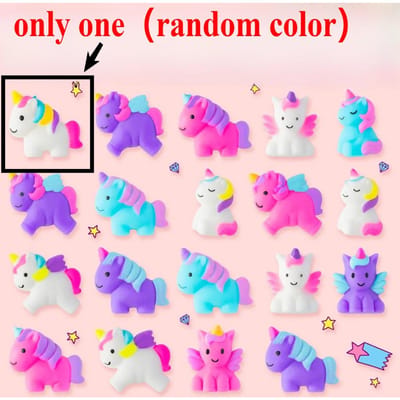 1/12 Licorne Kawaii Squishies Mochi Jouets Squishy Jouets Anti-Stress pour Enfants Garçons Filles Faveurs de Fête Cadeaux d'Anniversaire Prix purple