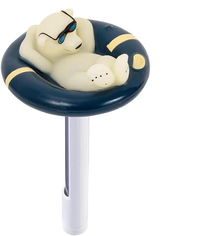 Zwembad Thermometer - Watermeter Drijvend - Temperatuur controleren - Polar Bear Design - 21 Centimeter - Meerkleurig