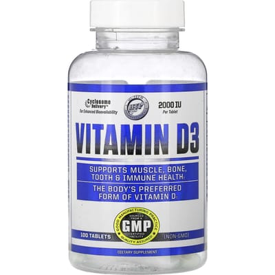 Hi Tech Pharmaceuticals, Vitamine D3, 2 000 UI, 100 comprimés