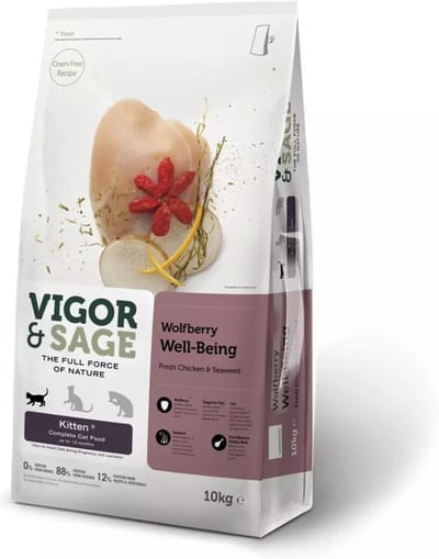Vigor & Sage Kattenvoer Kitten Well-Being Wolfberry 10 kg