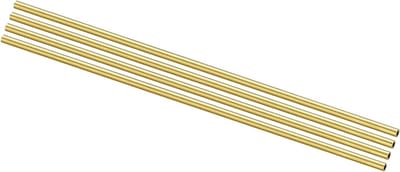 Messing Buizen 2mm OD x 0.5mm Wanddikte x 100mm Lengte - 4 Stuks, Rechte Buizen voor Meubels, Mechanica en Doe-Het-Zelf Projecten