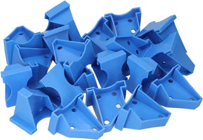 20 Stuks Vloerruimtehouders, 1/4" en 1/2" ABS Openingen, Sterke en Niet-Deformerende Constructie, Geschikt voor Laminaatvloeren, Antislip en Duurzaam