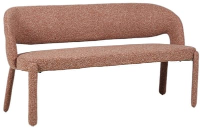 Bronx71® Eetkamerbank June bouclé terracotta 160 cm - eettafelbank - eetbank
