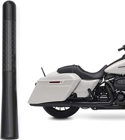 Motorfiets Antenne Kort 12cm Koolstofvezel - Universele Vervanging voor Sterk Radio Signaal