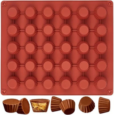 Mini-muffin bakvorm van siliconen met 30 vormen voor muffins, cupcakes, chocolade en desserts