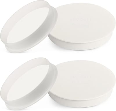 Afdekplaat Leidingen - Mof Leiding - Gaten Afwerken - Duurzaam PVC Materiaal - DN100 4 Stuks - Wit