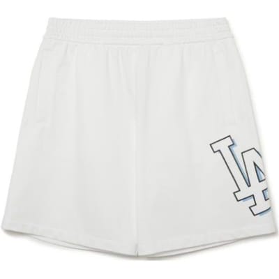 Short de sport de couleur unie Los Angeles Dodgers de la MLB pour homme et femme Blanc 3ASPB0233-07WHS XS white