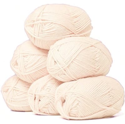 Chipa - Melkgaren Set LichtBeige – 6x 25 Gram – 100% Acryl – Totaal 150 Gram – Zacht Haak- en Breigaren - Beige - Diverse Garen - Hobby & Handwerk - Naaien Accesoires - Naaigaren - Bordure - Naaibenodigheden