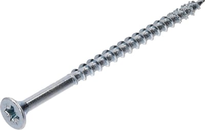 Houtschroef. 6.0 x 100mm. lang. Platkop-Kruiskop-PZD-2. Verzinkt. 40 stuks Spaanplaatschroef. Ifix.