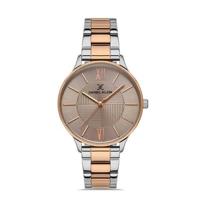 Daniel Klein DK.1.13243-3 - Horloge - Analoog - Dames - Vrouwen - stalen band - Metaal - Rond - Zilverkleurig - Rosékleurig