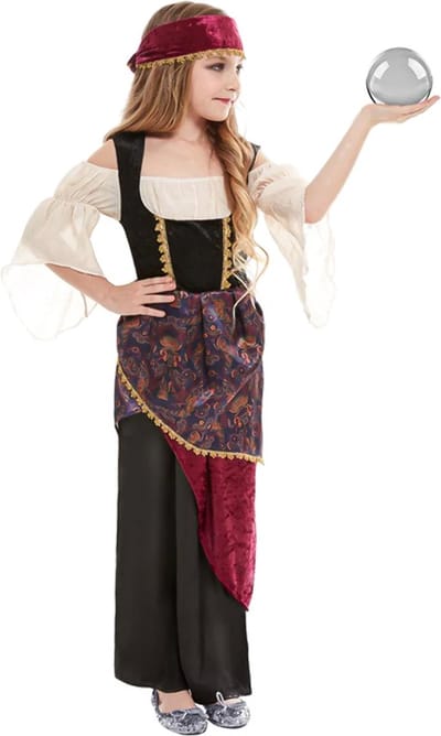 Smiffys - Deluxe Fortune Teller Kinder Kostuum - Kids tm 6 jaar - Multicolours